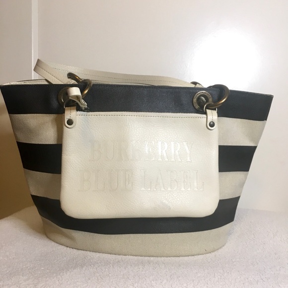 Burberry Blue Label Stripe Canvass - Picture 2 of 6